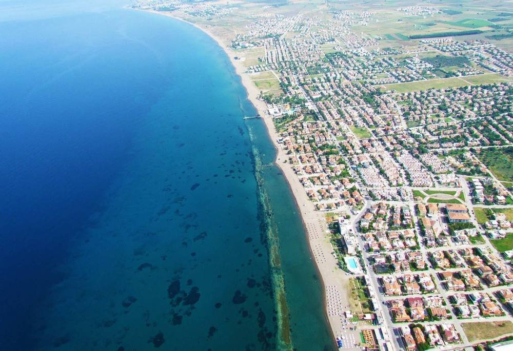 Dikili villa bölgeleri havadan görünüm